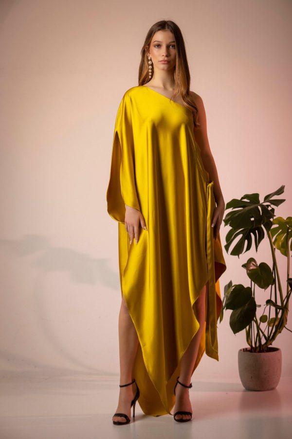 Model:Satin Dress With Open Side Art-SS24D20